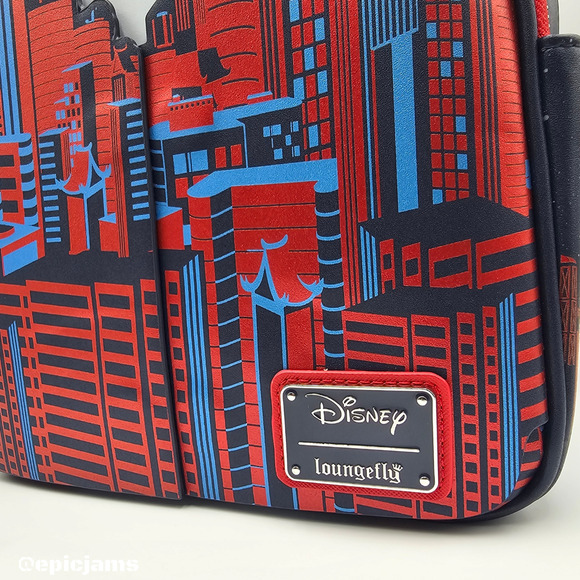 Loungefly Disney Big Hero 6 Baymax City Blue Red Mini Backpack Bag New - Picture 8 of 9